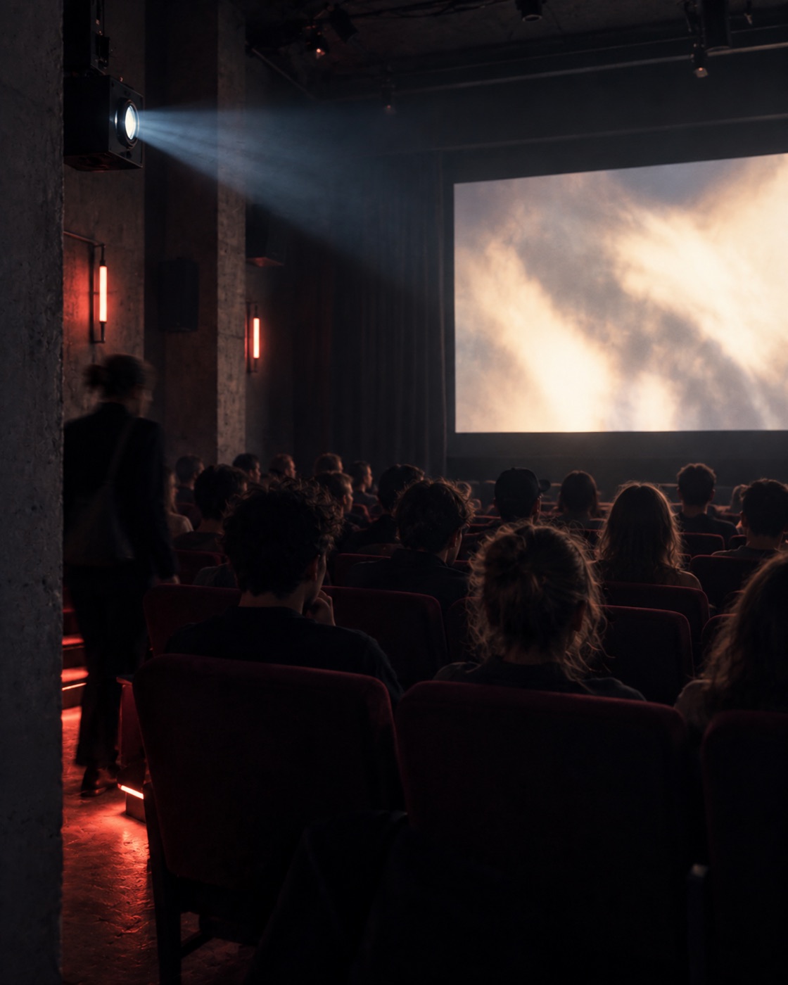 Publikum in einem unabhängigen Kino